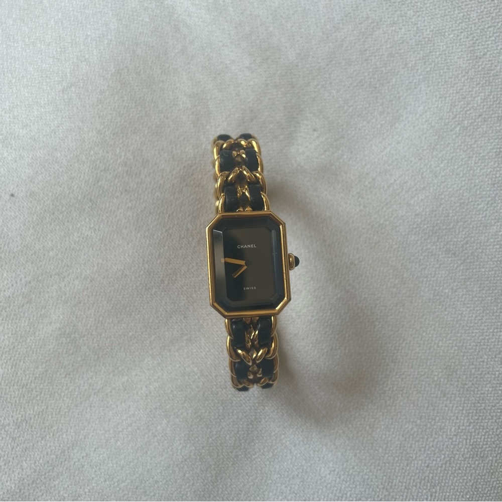 CHANEL Gold and Black Premiere 20mm Watch